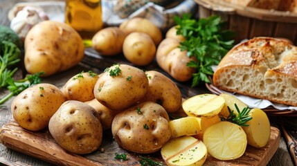 Sticker - Daily Dietary Menu Featuring Potatoes and Bread