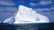 Huge iceberg in polar region, sunny weather