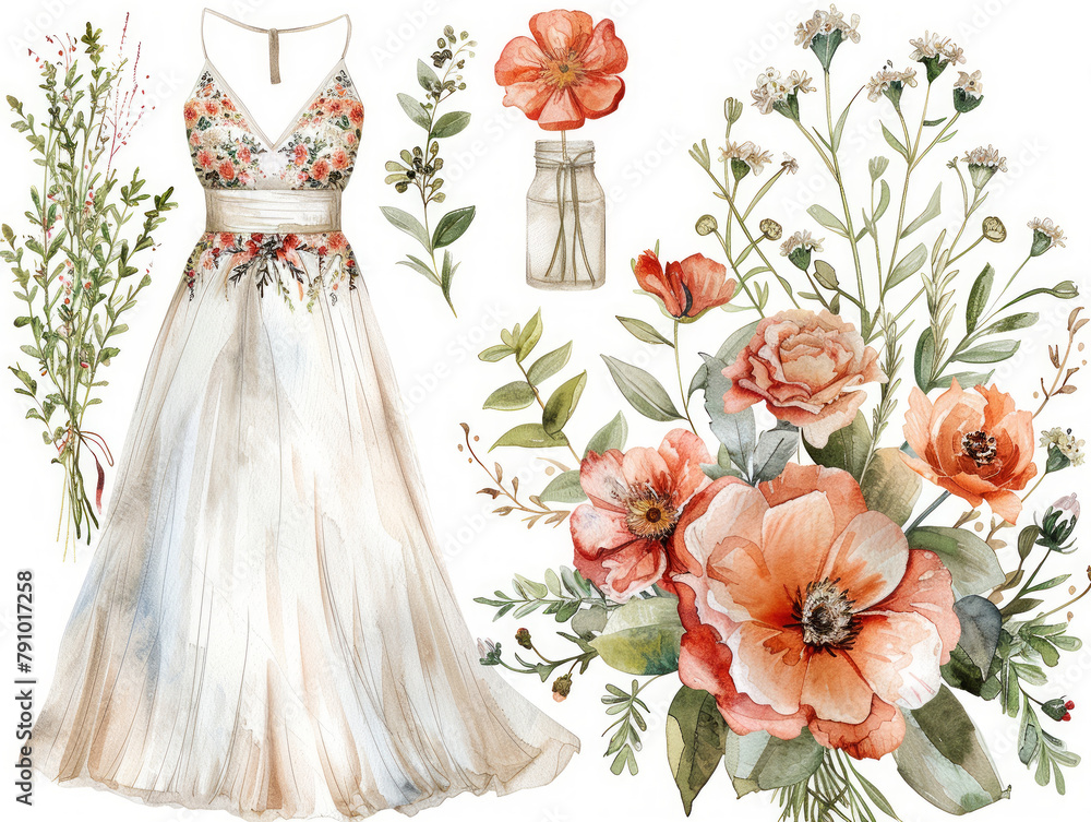 Set di eleganti modelli di biglietti d'invito per matrimonio ad