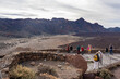 © Abinieks - Tenerife, Spain - 04.12.2023: Tourists at a viewpoint in Teide National Park in Tenerife