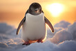 Penguin  at outdoors in wildlife. Animal