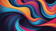 Vibrant vector flow illustration, Dynamic waves of color in a fluid motion. Abstract contemporary design.