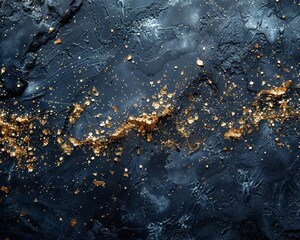 Poster - A blue background with gold glitter on it. The glitter is scattered all over the background, giving it a sparkling and luxurious appearance