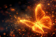 © Eric - Glow Butterfly - Orange glowing butterfly on a black background