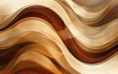 Wavy brown and cream colored lines creating a dynamic pattern.