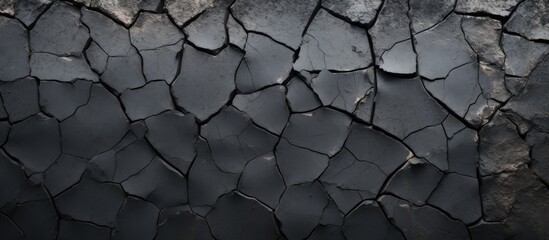 cracked wall on black background