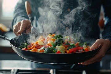 Wall Mural - Cooking Fresh Vegetables