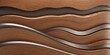 Background or texture wooden wall with metal wavy insert.