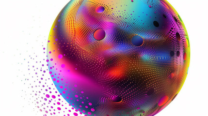 Wall Mural - Abstract colorful background with dots and sphere. 