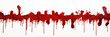 Red dripping paint on a white background. illustration.