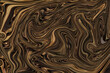Light golden waves background with liquefied effect. Colorful and elegant liquefied background. Glossy liquid acrylic paint texture.