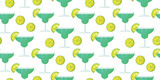Fototapeta Dziecięca - Margarita cocktail with slice of lime vector background.
