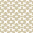 Vector golden geometric seamless pattern with rounded grid, net, mesh, lattice, circles, curved shapes. Simple abstract gold background. Geometrical ornament texture. Repeated modern luxury geo design