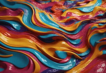 Wall Mural - Abstract background of Abstract background of smooth curved shapes and bright colors. Very realistic, 8k quality, hyper realistic, ultra realism.