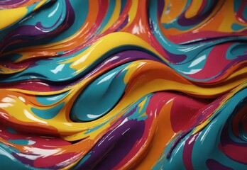 Wall Mural - Abstract background of Abstract background of smooth curved shapes and bright colors. Very realistic, 8k quality, hyper realistic, ultra realism.