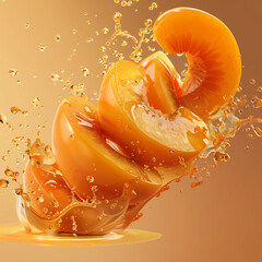 slices of juicy apricots