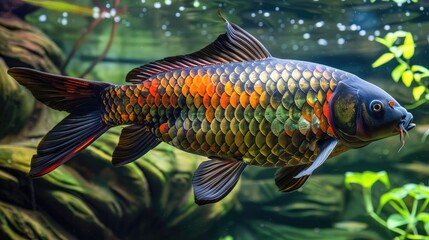 Poster - Colorful ornamental carp fish