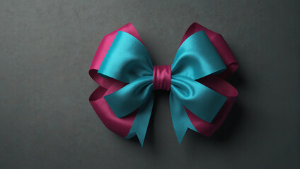 Wall Mural - beautiful cyan and magenta bow 