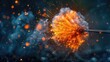Explosive Dispersal of Fiery Seed in Dynamic Natural Blast