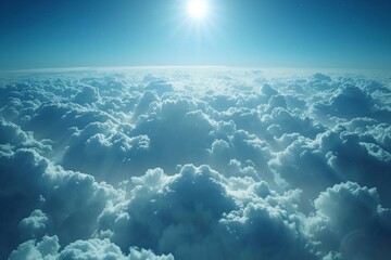 Blue skies sky white fluffy clouds beautiful summer spring weather sunny day happiness joy background cumulus cloud meditation meteorology realistic soft shapes