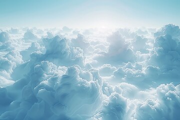 Blue skies sky white fluffy clouds beautiful summer spring weather sunny day happiness joy background cumulus cloud meditation meteorology realistic soft shapes