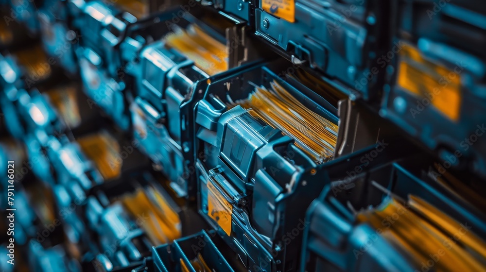 Data compression shrinking file sizes  AI generated illustration