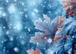 closeup leaf snow gorgeous banner october luminous color test starts opalescence small clocks leaves avatar sheltered snowflakes