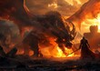 man standing front dragon video comics splash summoning terrible odds bright air fire society