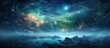 Majestic space scene with colorful nebula and twinkling stars