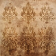Ornate Abstract Art Print in Gradients of Beige and Tan with Intricate Pattern