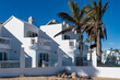 White houses of Corralejo village, north of Fuerteventura, Canary islands, Spain