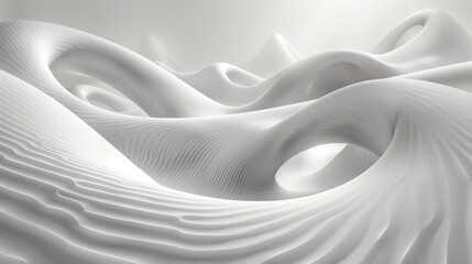 Aufkleber - A white background featuring wavy lines in varying thicknesses and patterns