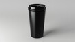 © Justlight - Blank mockup of a tall and slim travel mug designed to fit easily in car cup holders. .