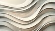 Grey beige abstract waves wave papercut overlapping 3d soft pastel paper texture background