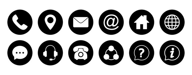 Contact us icon vector isolated on white background. business card contact information icon. web icon vector.