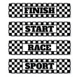 Racing flag design text frames