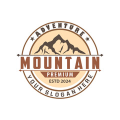 Wall Mural - Mountain Logo, Nature Landscape Vector, Premium Elegant Simple Design, Illustration Symbol Template Icon