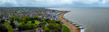 Fototapeta Miasto - Aerial view of Whitstable, a town  on the north coast of Kent in Britain