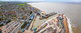 Fototapeta Miasto - Aerial view of Whitstable, a town  on the north coast of Kent in Britain