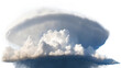 透明な背景に分離された積乱雲