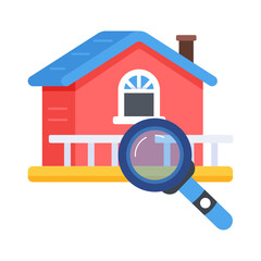 Poster - Editable flat icon of home inspection 