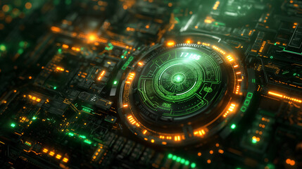 cyber computer system vector background.