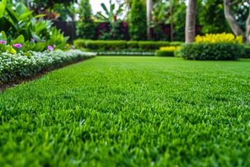 green field grass lawn beautiful garden summer sunlight nature beauty yard cottage outdoors trees sp