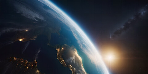 Wall Mural - Earth planet in space