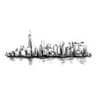 Drawing background of New York skyline