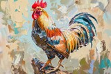 Fototapeta Most - The most beautiful painted rooster