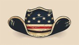 Fototapeta Londyn - Tricorn hat United States of Americas Independence Day 