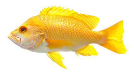 Wall Mural - Golden snapper fish isolated on white background