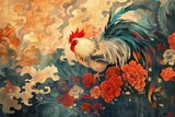 Fototapeta Most - The most beautiful painted rooster