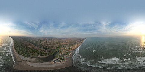 Wall Mural - Ocean beach 360 panorama